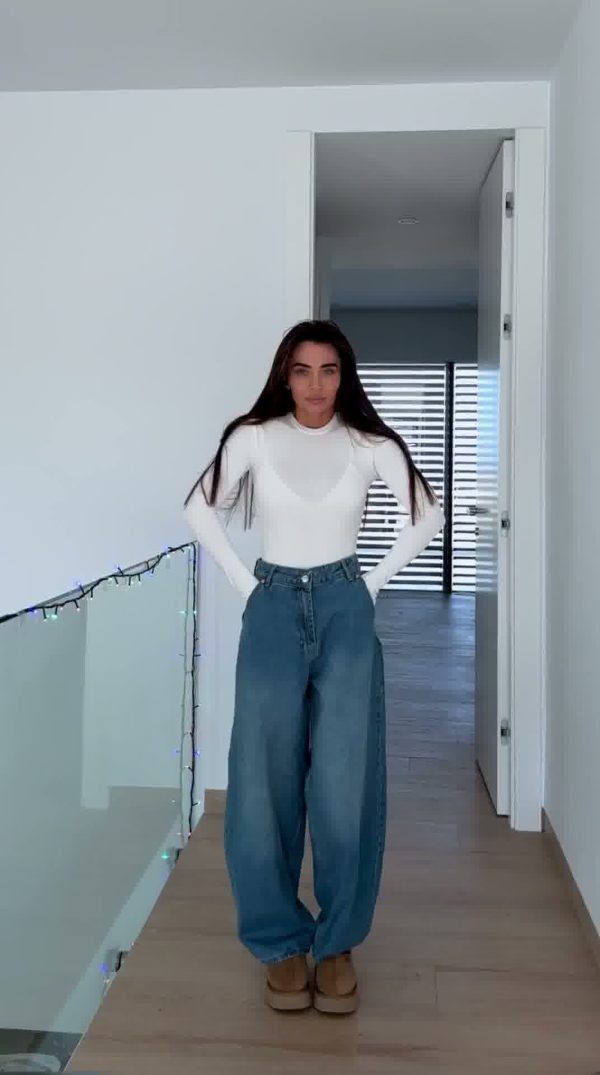 Dżinsy damskie denim moms